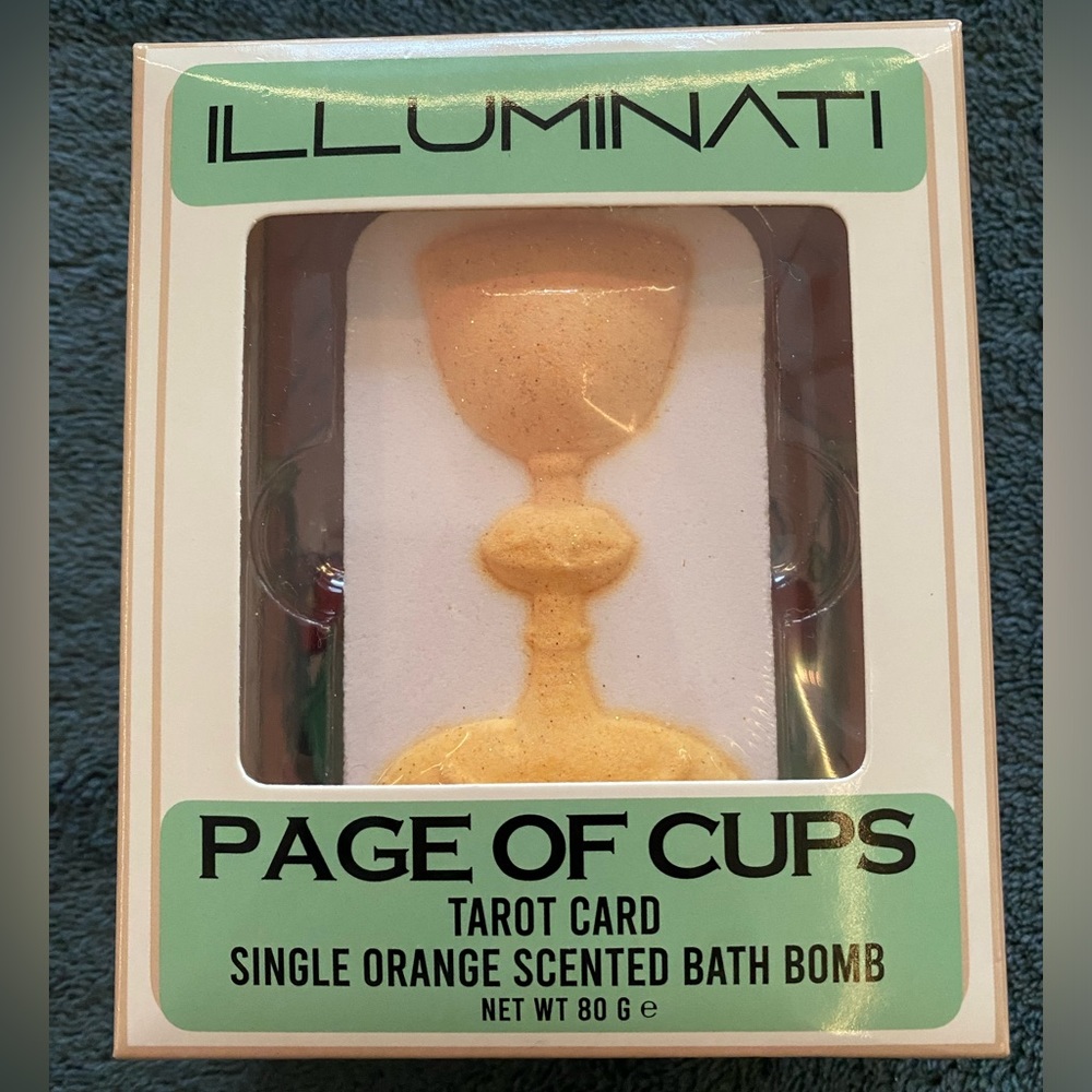 ‼️CLEARANCE‼️ Illuminati “Page of Cups” Tarot Card Scented Bath Bomb - Orange
